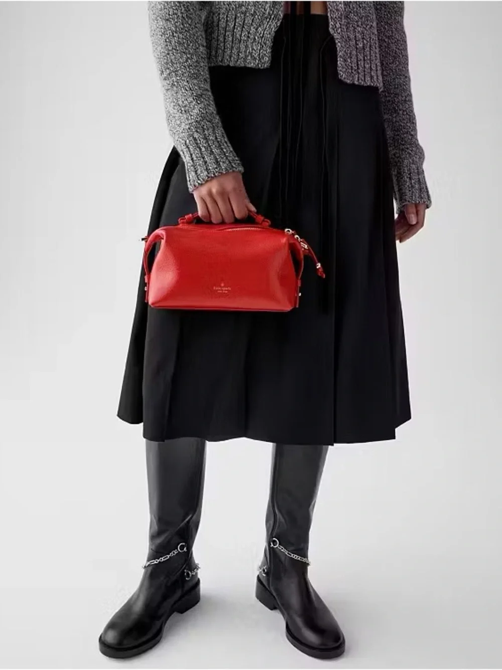 ♠️Kate Spade Billie Shiny Patent Leather Convertible Crossbody Bag, Red NEW NWT
